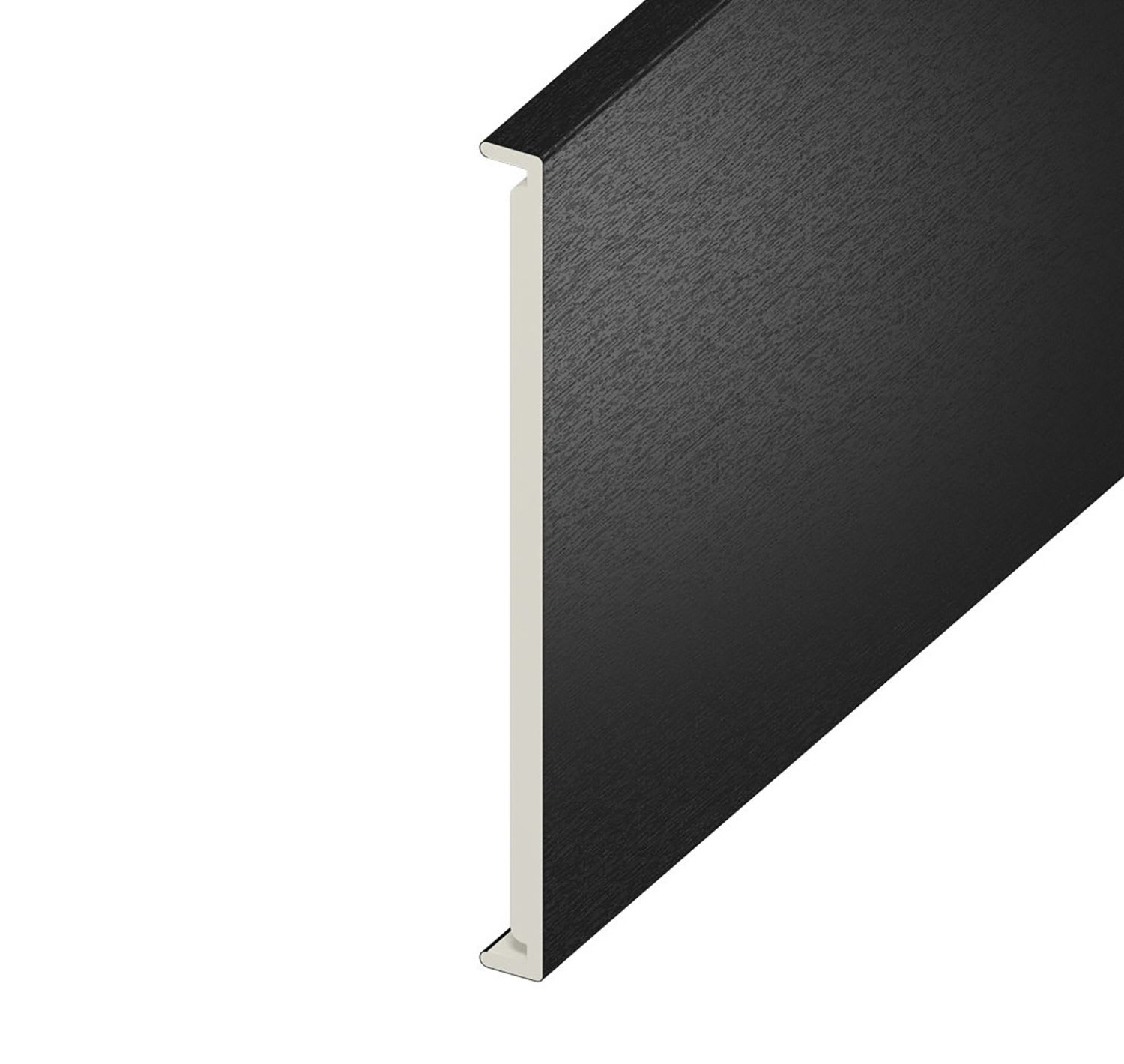 18mm Plain Black Ash Double Fascia Board 450mm x 5m