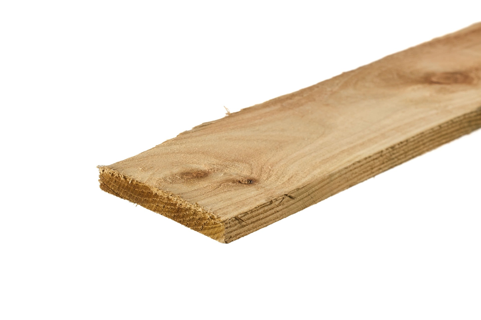 angled view of 22mm x 150mm green treated carcassing timber