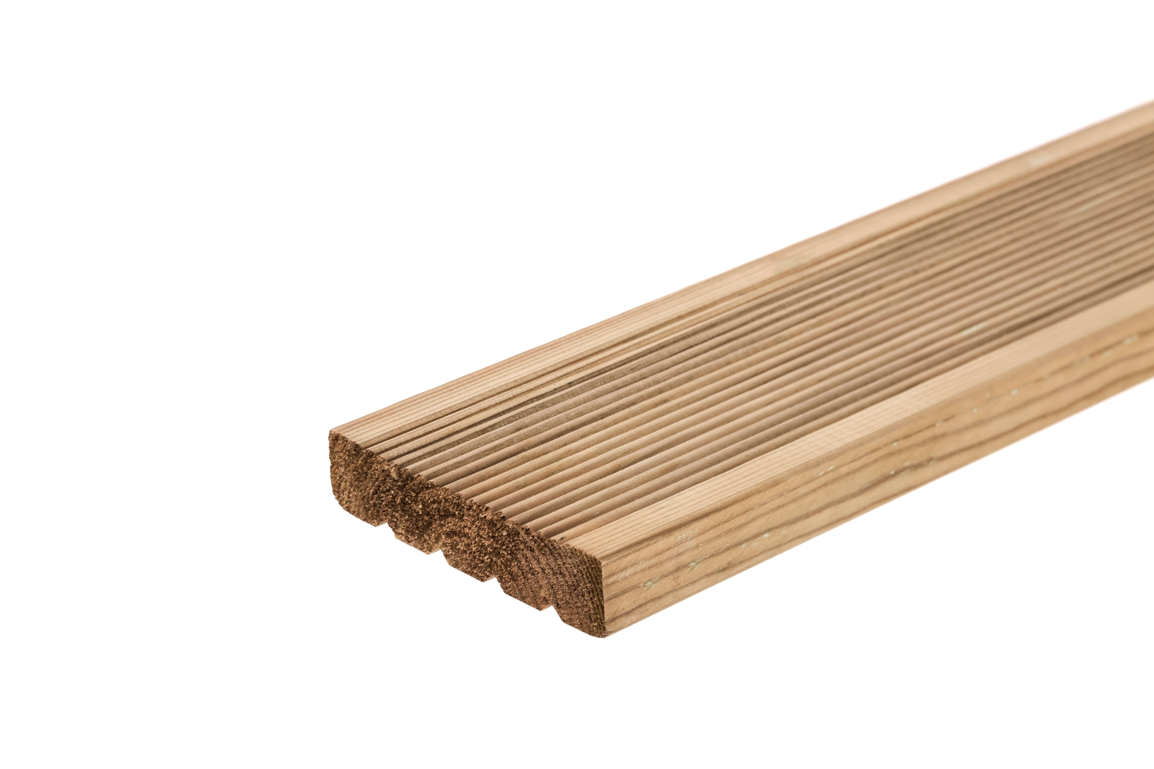 32mm x 125 decking angle grooved reeded