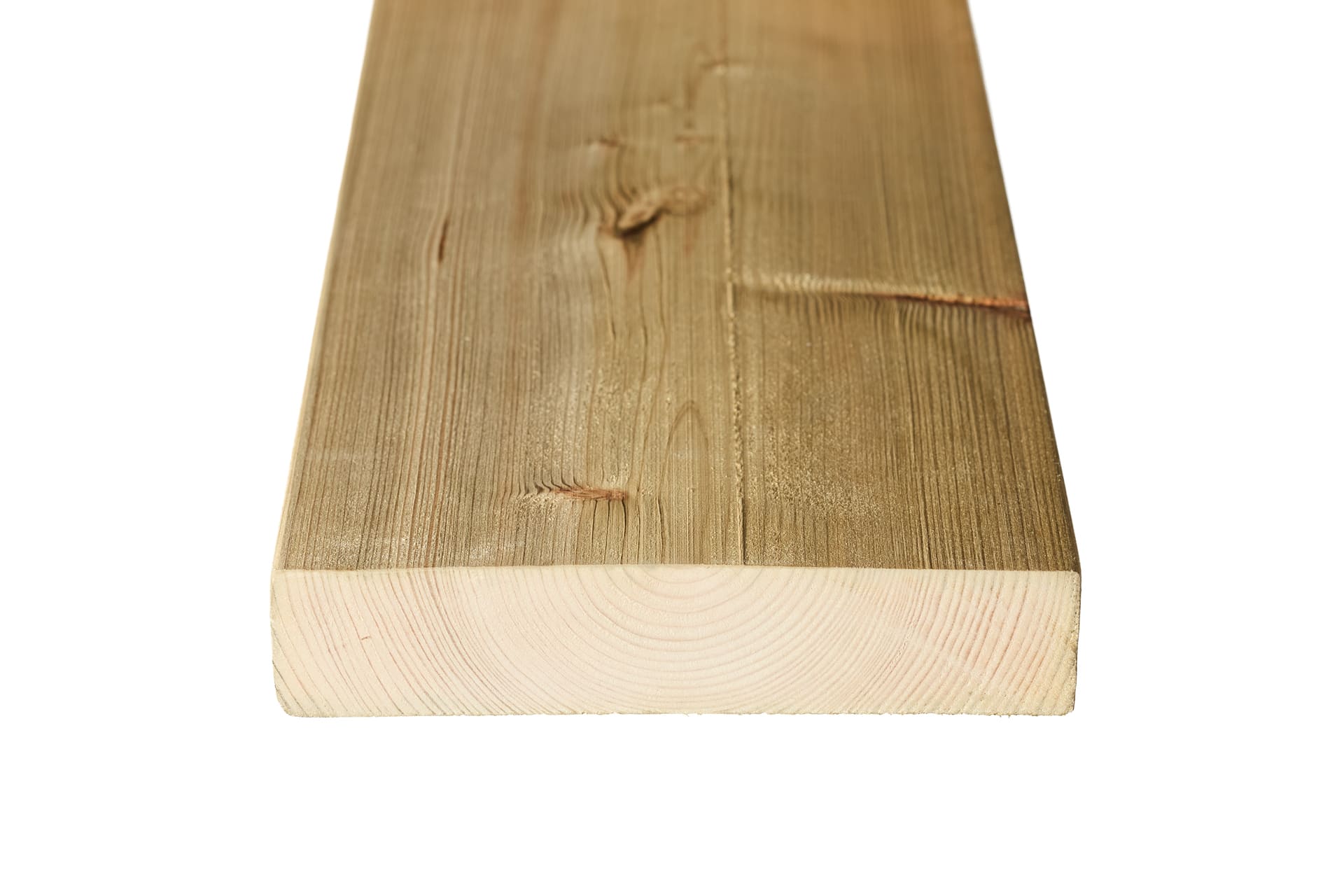 head on view of 9x2 sawn treated timber