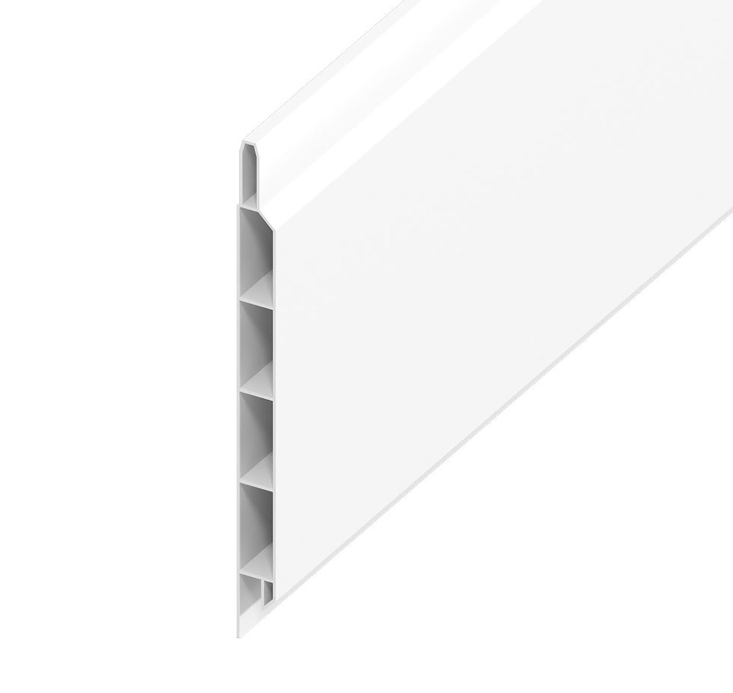 9mm Hollow Soffit Board White 100mm x 5m