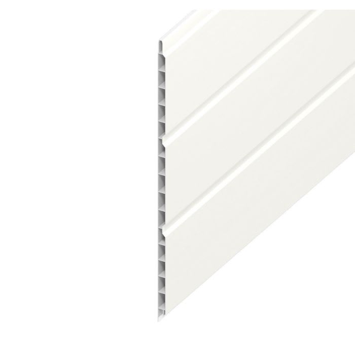 9mm Hollow Soffit Board White Ash 300mm x 5m