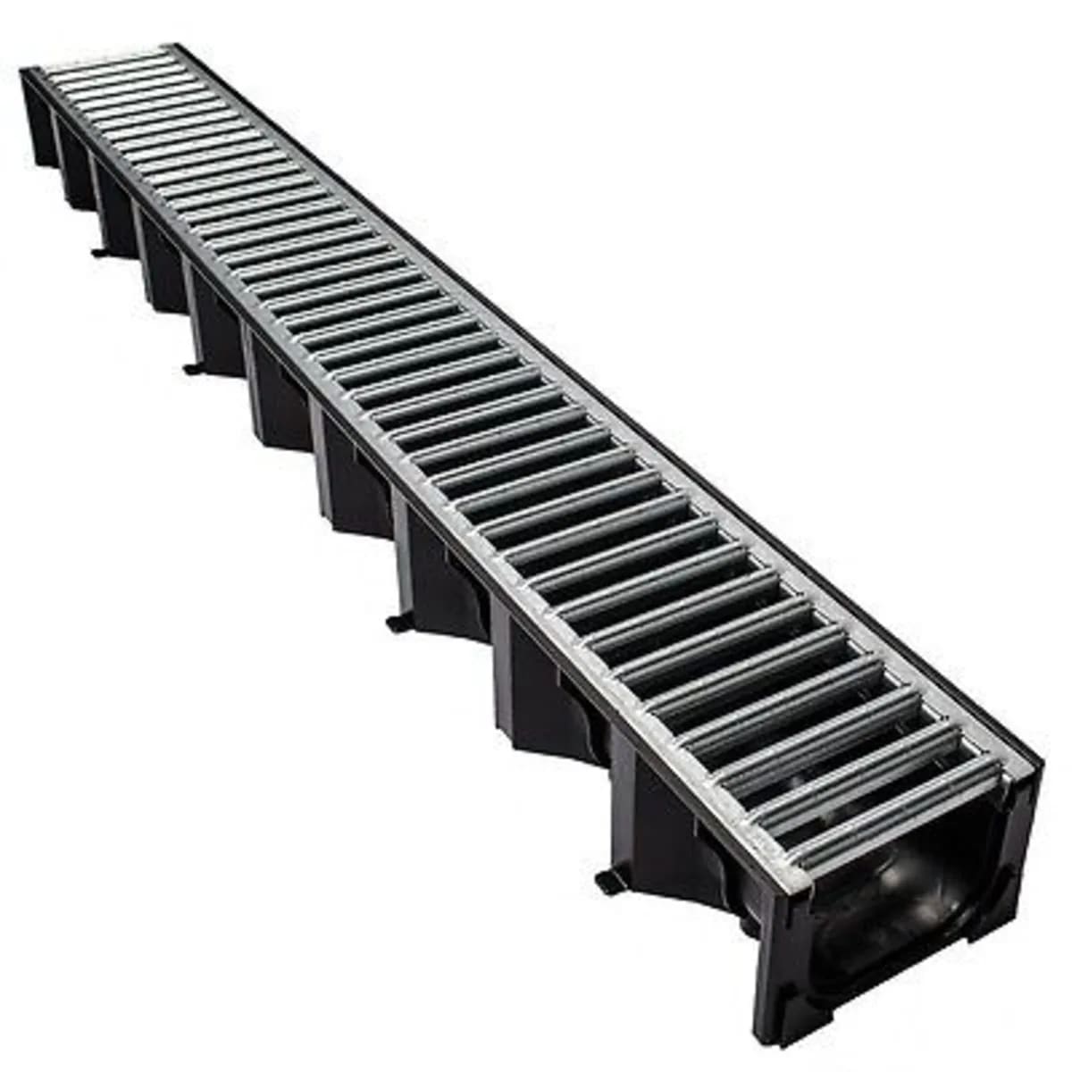 1m Aco HexDrain Channel With Galvanised Grating 125mm x 80mm