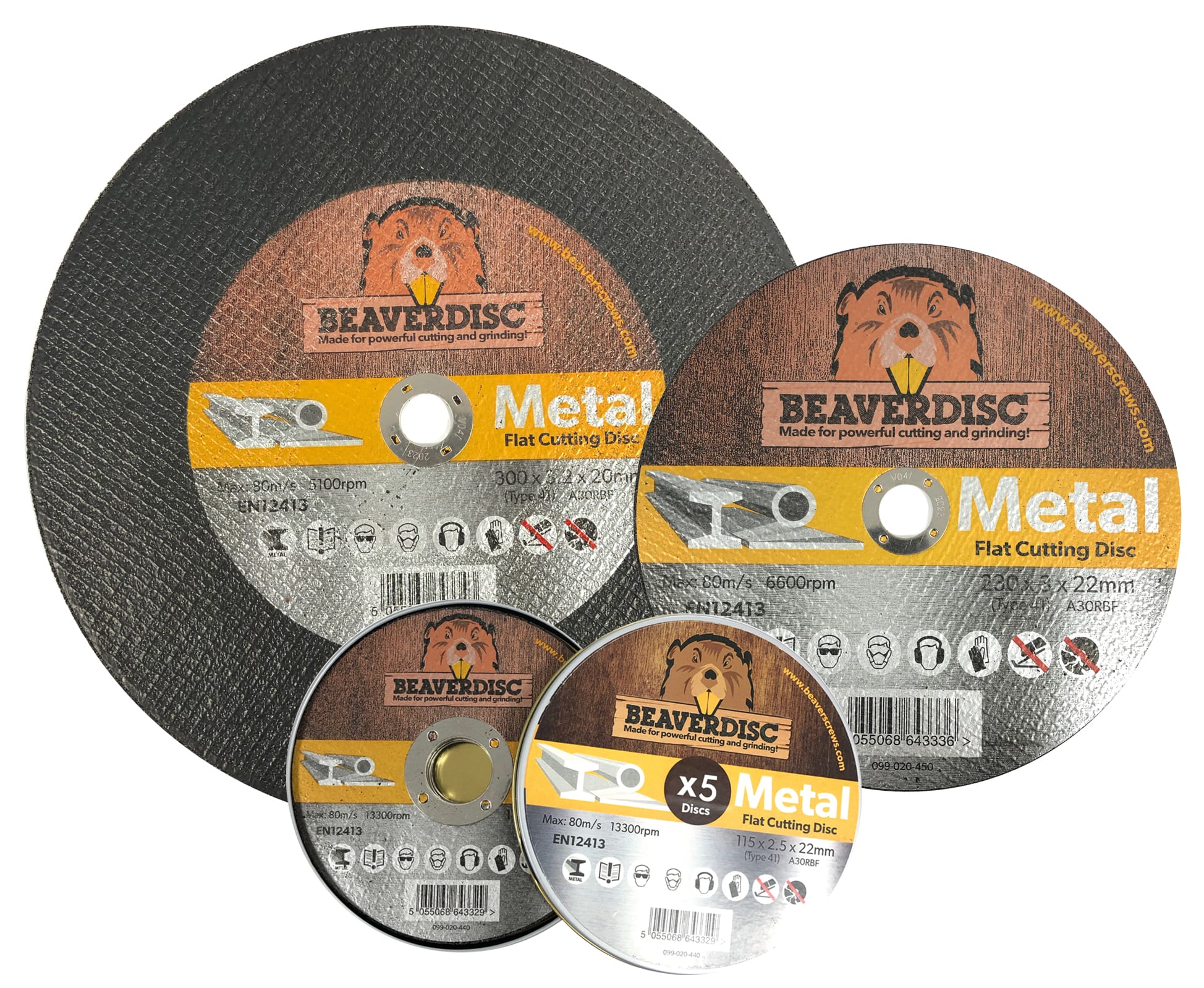 115mm x 2.5mm x 22mm Beaverdisc Metal Flat Cut Disc