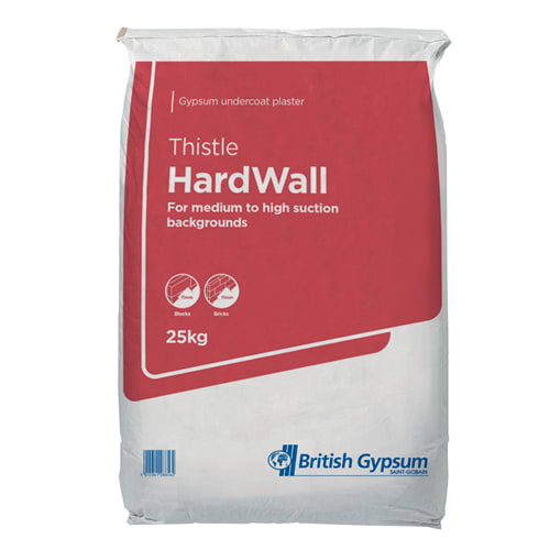 British Gypsum Thistle Hardwall Plaster 25kg - Pallet of 45