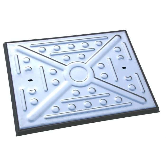 10tn EJ Galvanised Manhole Cover 600mm x 450mm