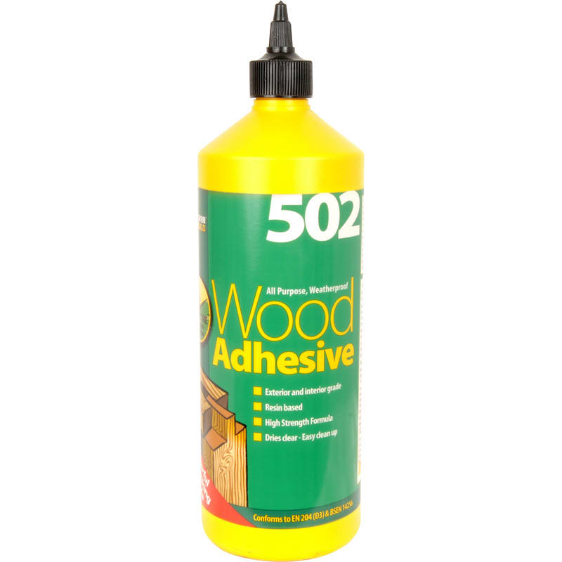 Everbuild 502 Interior & Exterior PVA Wood Glue 1L