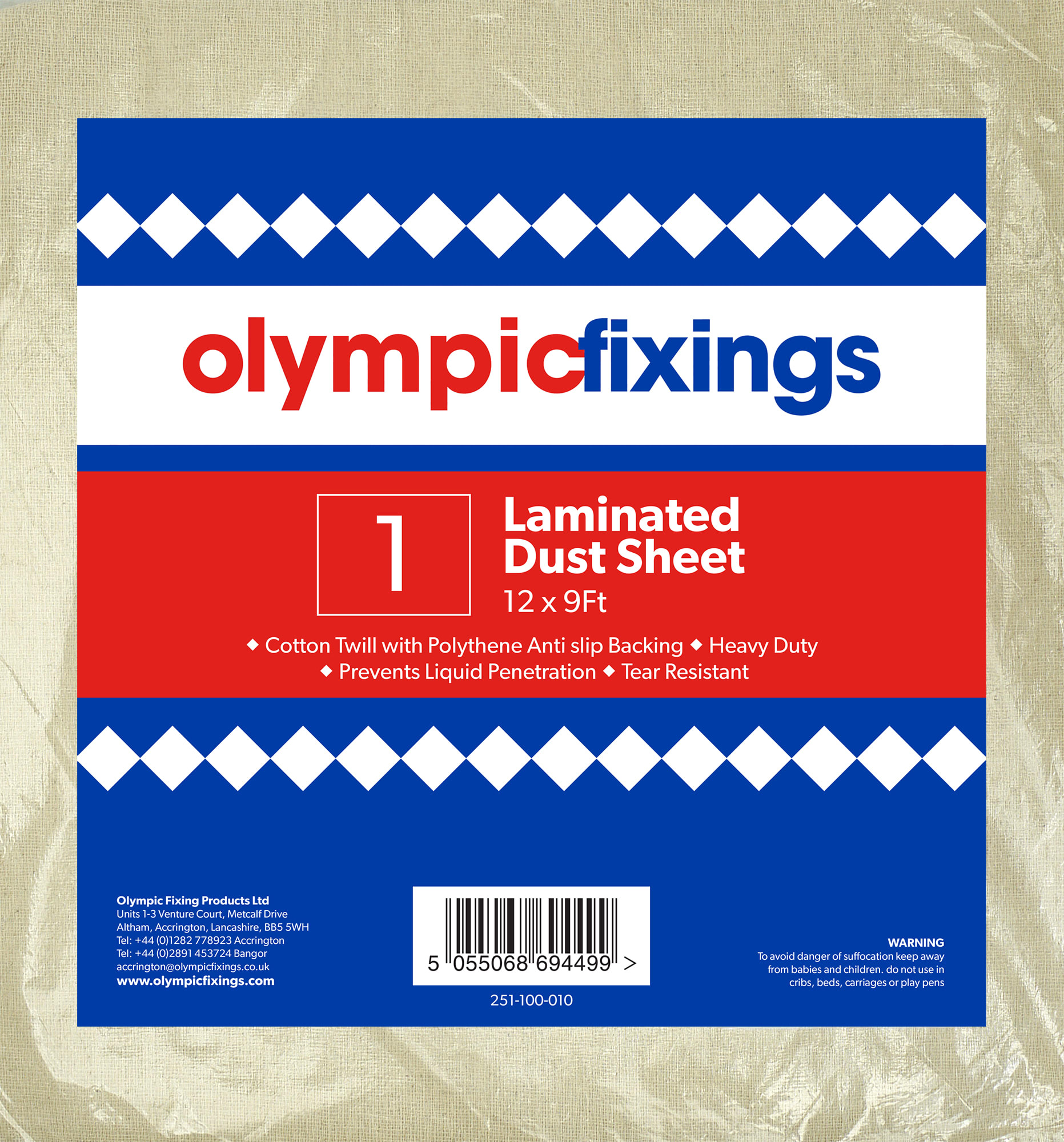 Economy 12ft x 9ft Laminated Dust Sheet