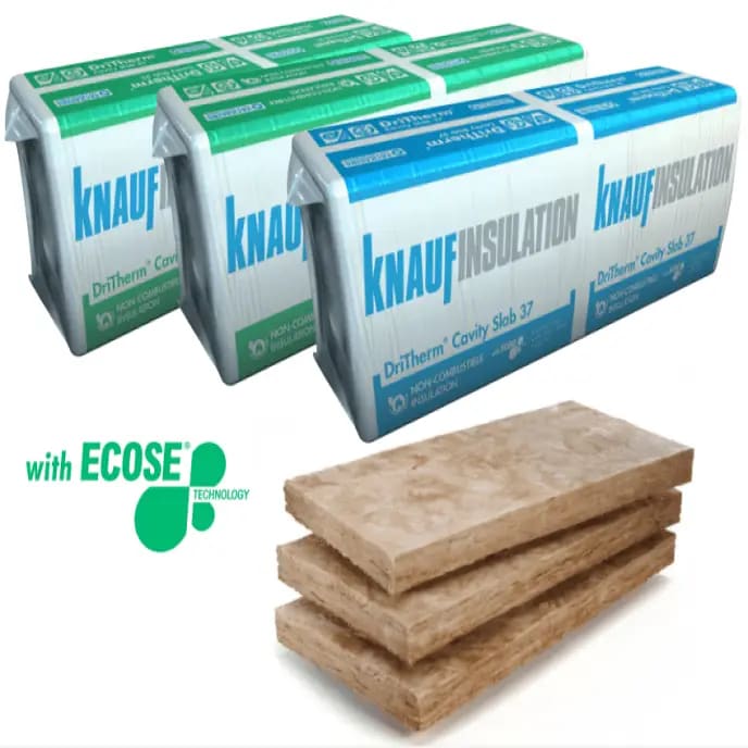 100mm Knauf Earthwool DriTherm Cavity Wall Insulation Slab 32 - Pallet of 20 Packs (65.52m2/Pallet)