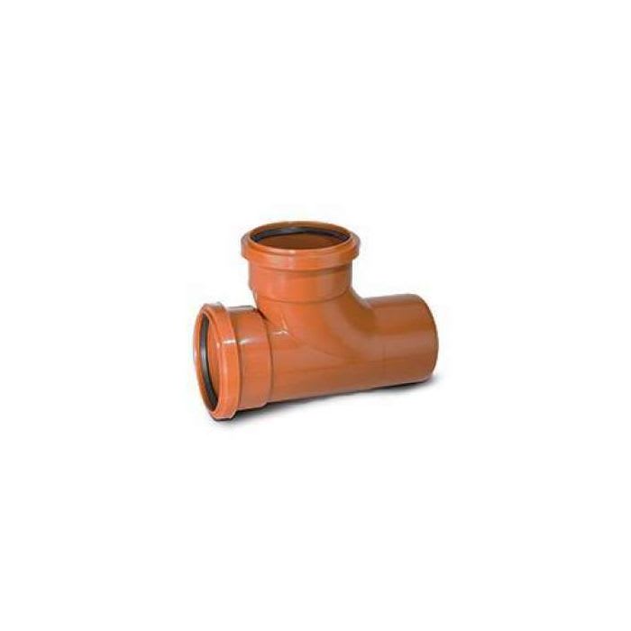 160mm Equal Junction Double Socket 87.5 Degree Terracotta