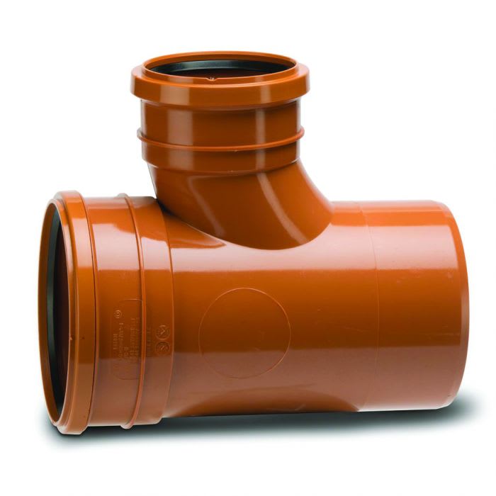 160mm Unequal Junction Double Socket 45 Degree Terracotta 160mm x 160mm x 110mm