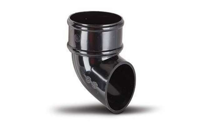 68mm Round Downpipe Shoe Black