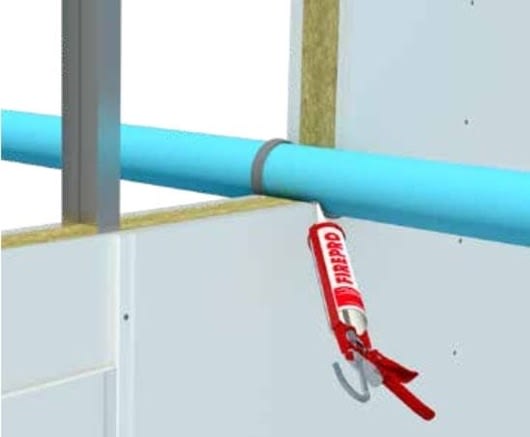 rockwool high expansion intummescent sealant in handgun