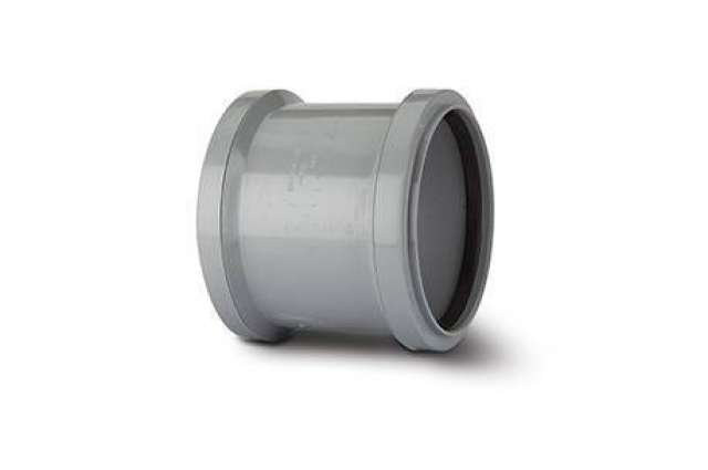 110mm Soil Single Double Coupling Grey