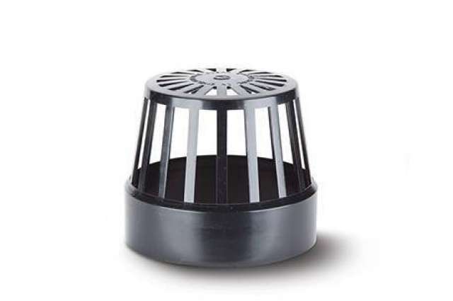 110mm Soil Vent Terminal Black