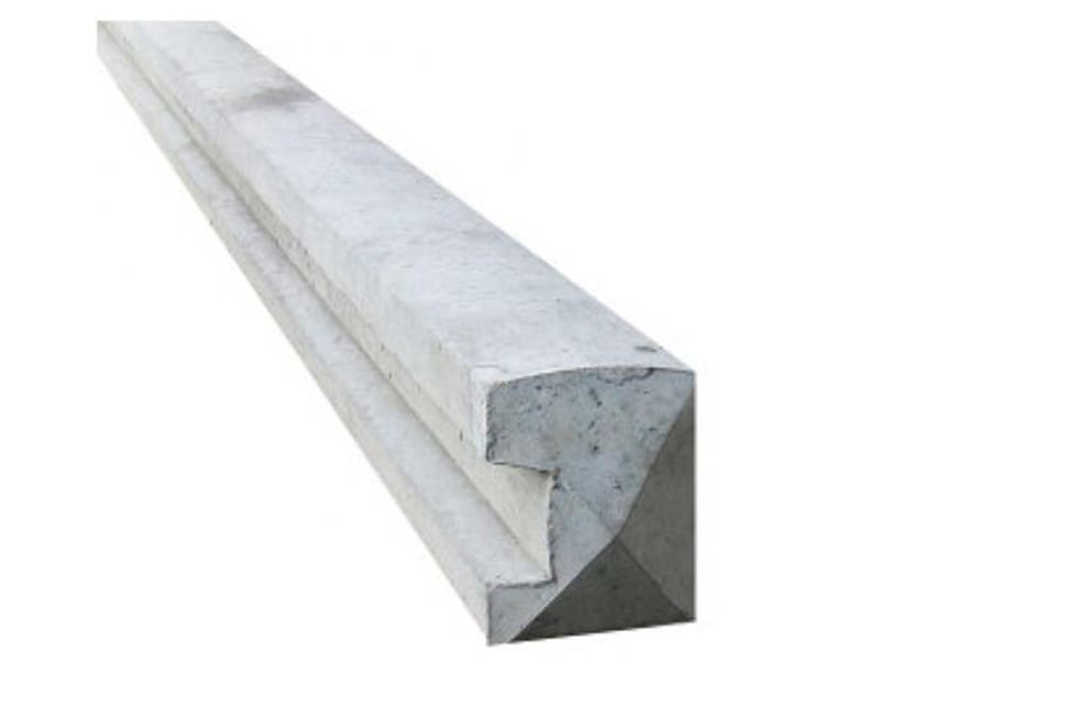 9ft Slotted Concrete End Fence Post 94mm x 109mm x 2745mm