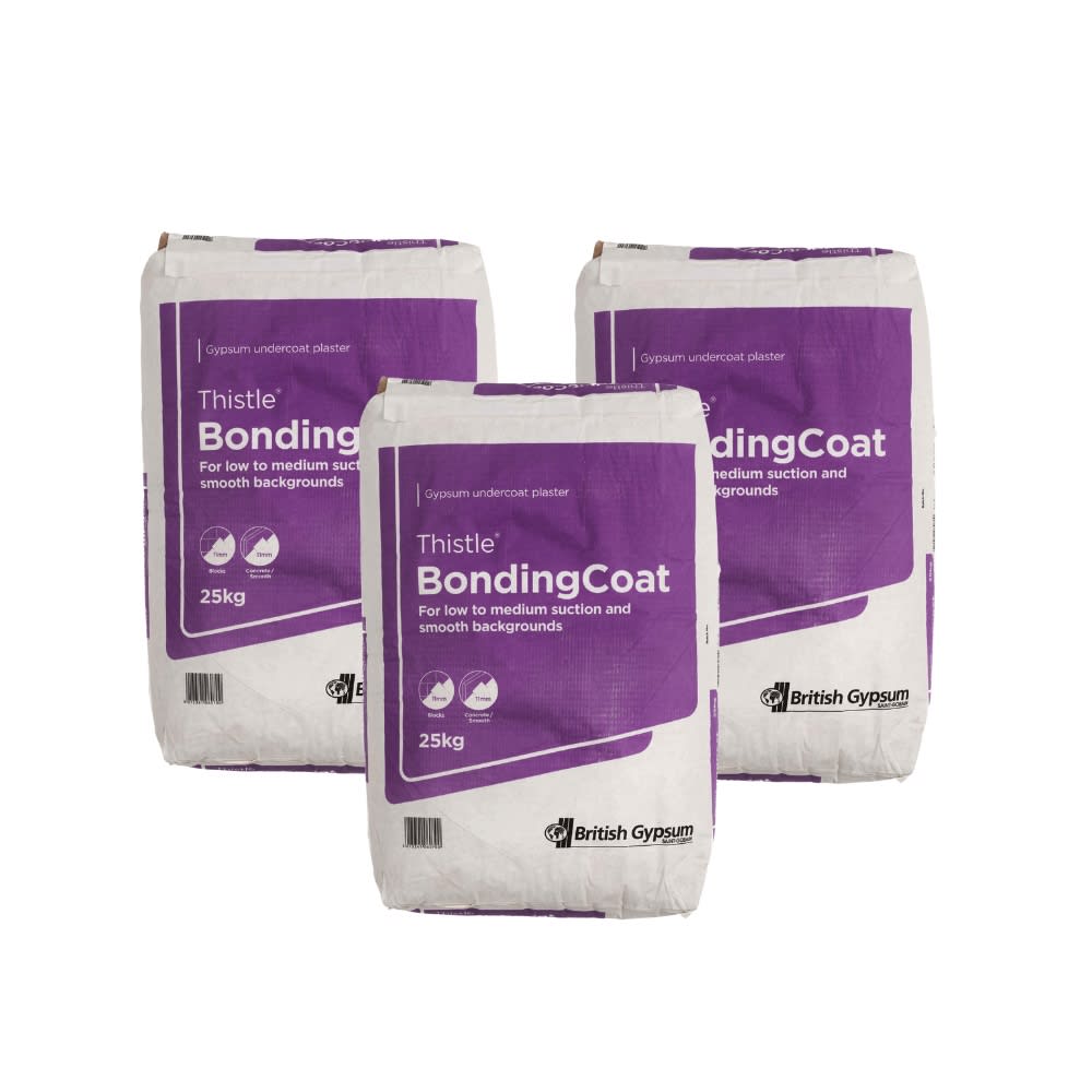 British Gypsum Thistle Bonding Coat Plaster 25kg - Pallet of 56