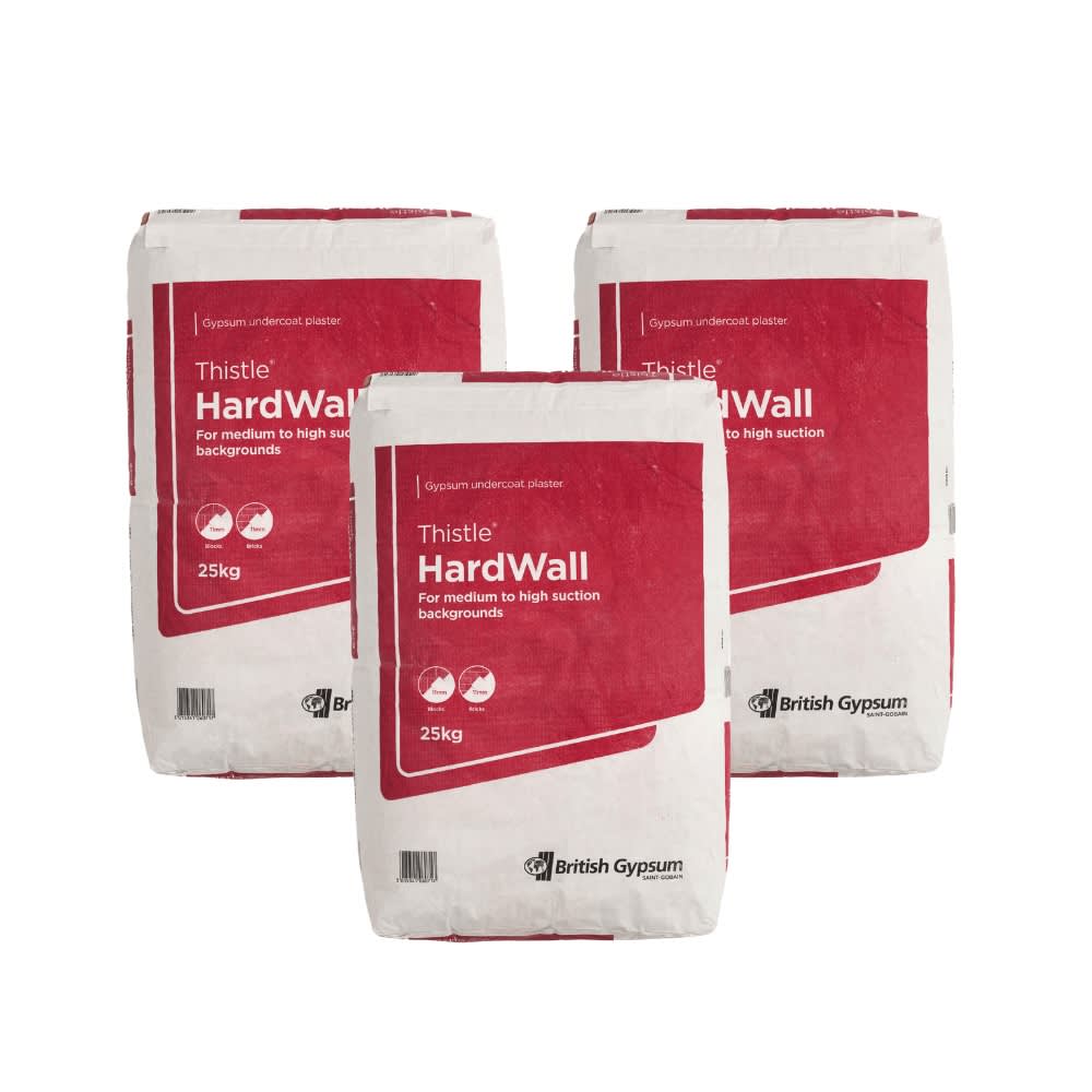 British Gypsum Thistle Hardwall Plaster 25kg - Pallet of 45