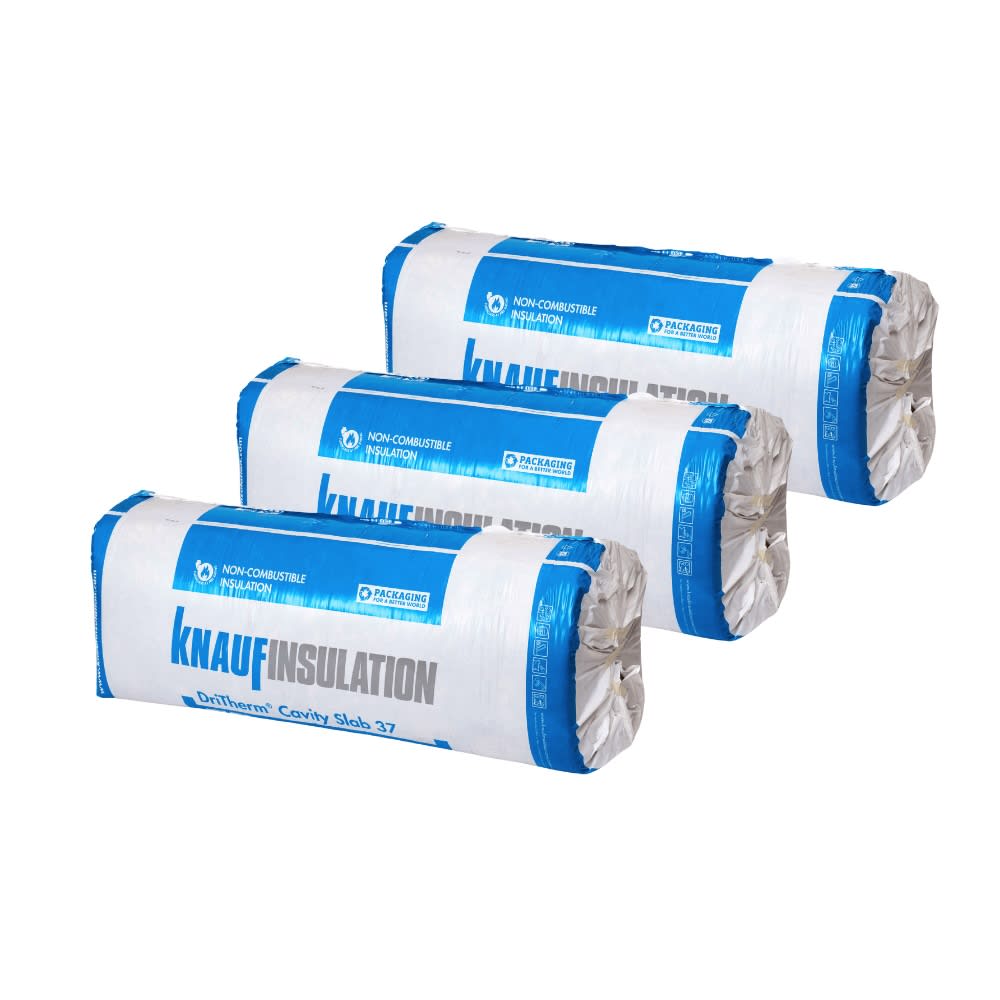 100mm Knauf DriTherm Cavity Wall Insulation Slab 37 - Pallet of 25 Packs (163.75m2/Pallet)