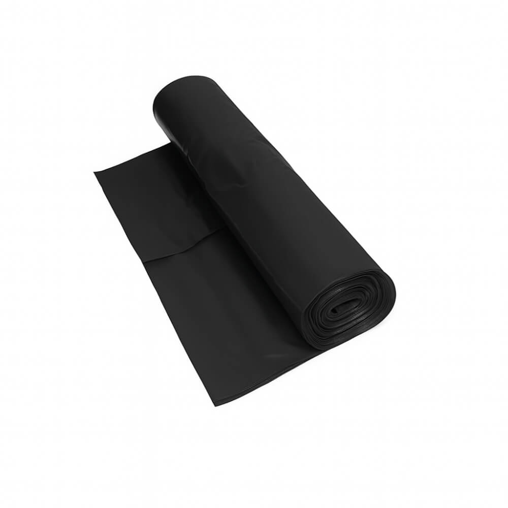 300mu (1200G) Black Polythene Damp Proof Membrane (DPM) 4m x 25m (100m2/Roll)
