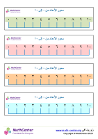 محور الأعداد من ٠ إلى ١٠ رقم. ٣