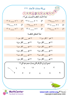 عوامل جمع الأعداد حتى ١٢ ورقة ١