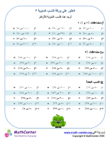 العثور على النسب المئوية ورقة ٣