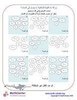 ورقة عدّ القيمة المكانية: ما يصل إلى المئات ١