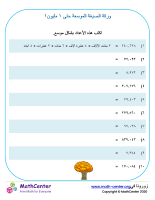 ورقة الصيغة الموسعة حتى ١ مليون ١