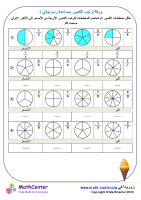 ترتيب الكسور باستخدام المخططات ورقة 1