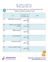 إستكشاف أشكال ثنائية الأبعاد ورقة 2