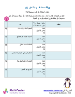 إستكشاف أشكال ثنائية الأبعاد ورقة 3