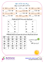 عوامل جمع الأعداد حتى 50 ورقة 1