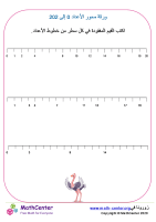 ورقة محور الأعداد 0 إلى 20 2