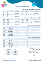 نظام الأعداد الرومانية اختبار 2