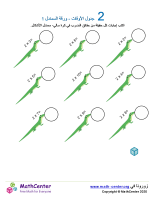 جدول ضرب العدد 2 - ورقة السمندل 1