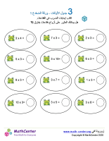 جدول ضرب العدد 3 - ورقة الضفدع 1