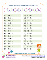 Addition Und Subtraktion Bis 10 Blatt 5