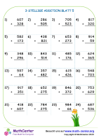 3-Stellige Addition Blatt 5