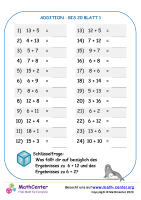 Addition - Bis 20 Blatt 1