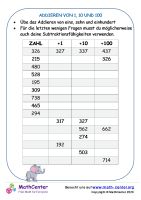 Addieren Von 1, 10, Und 100 Im Kopf