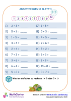 Addition Bis 10 Blatt 3