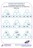 Sechseck Additionswand Blatt 3C