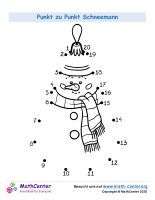 Verbinde Die Punkte Bis 20 - Schneemann