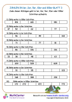 Zählen In 1Er, 2Er, 5Er, 10Er Und 100Er Blatt 3