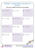 Division - 2-Stellig Durch 1-Stellig Blatt 5