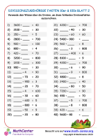 Divisionszugehörige Fakten 10Er & 100Er Blatt 2