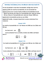 Wandle Dezimalzahl In Bruch Um (Einfachste Form)