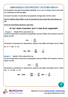 Umwandeln Von Prozent In Einen Bruch