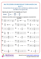 Multiplizieren Von Brüchen Mit Einer Ganzen Zahl Nr. 1